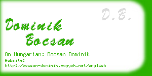 dominik bocsan business card